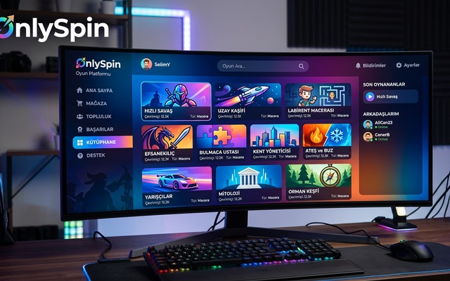 OnlySpin online oyun platformu genel görünümü ve arayüz tanıtımı