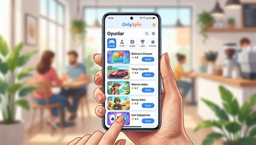 OnlySpin platformunun mobil cihazlardaki görünümü ve kullanım deneyimi