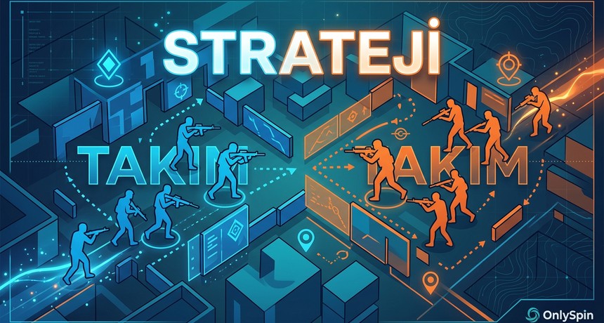 Multiplayer FPS oyunlarında harita kontrolü ve takım stratejisi oluşturma görseli
