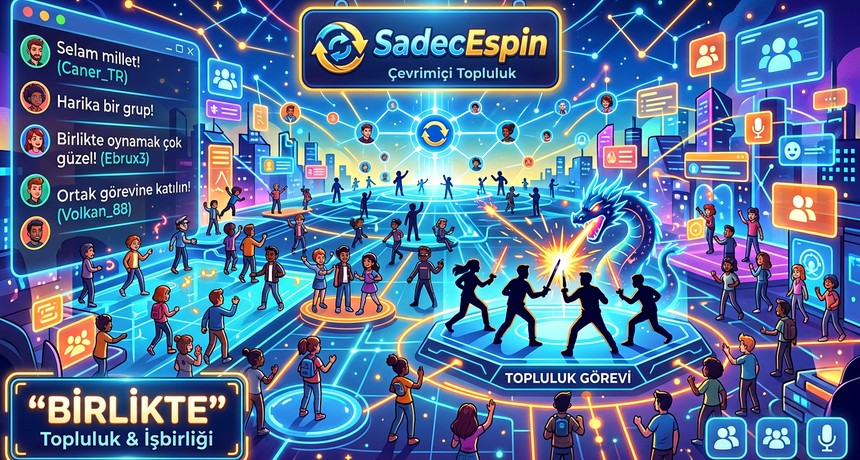 Online oyun platformunda aktif multiplayer topluluk hareketi ve sosyal etkileşim görseli